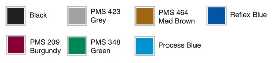 Custom Imprint Color Choices